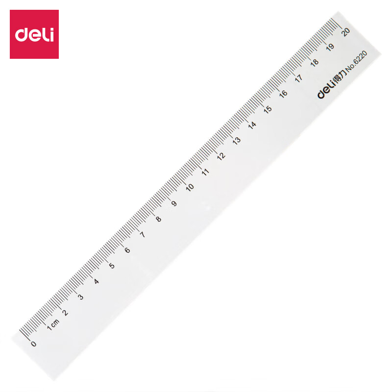 得力 直尺 6220 塑料 20