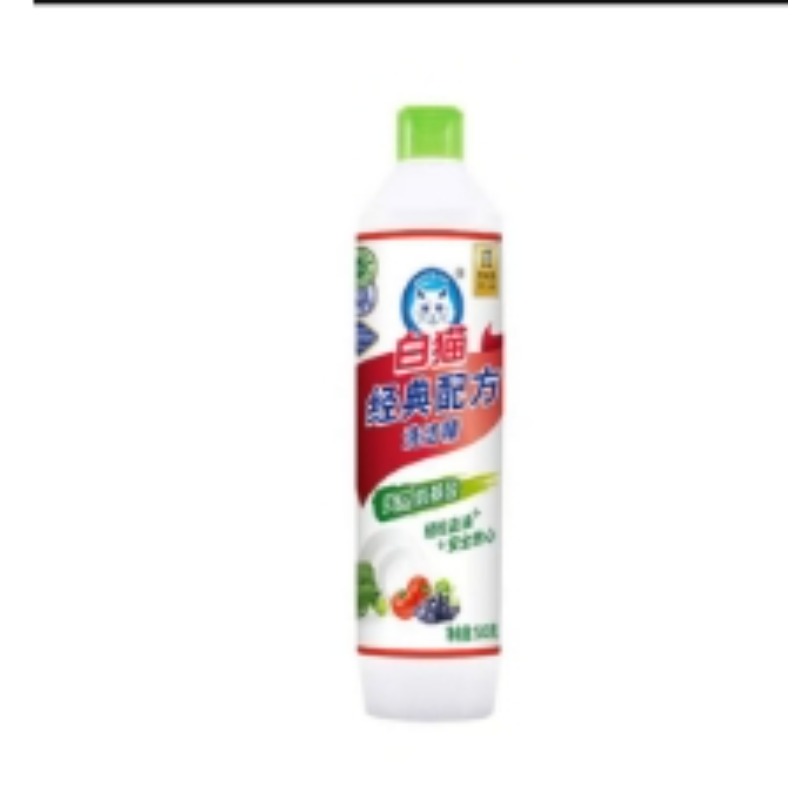 白猫淘米水洗洁精家用食品用洗碗去油祛腥不易伤手实惠家庭装按压 经典配方 500g 1瓶