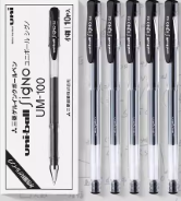 三菱签字笔 UM-100 10支/盒 笔幅:0.5mm;黑色